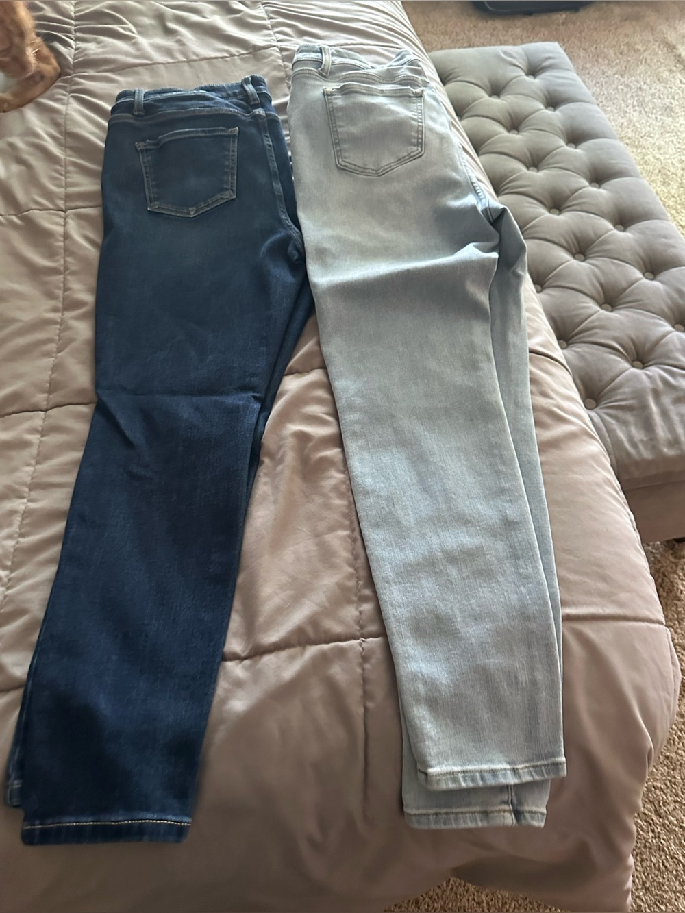 Time and Tru Jeggings Duo - Dark Blue & Light Blue-women’s 14-EUC